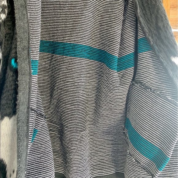 Handmade in Ecuador Wool Wolf Hooded Jacket Zip Coat 46 XL - Picture 10 of 11